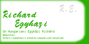 richard egyhazi business card