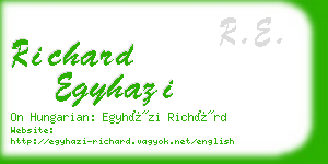 richard egyhazi business card